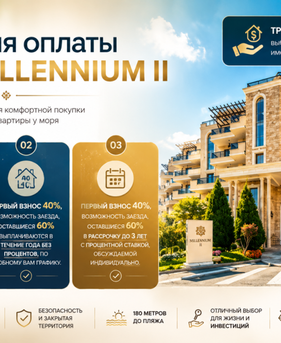 Стильные апартаменты 96 м² в жилом комплексе Grand Millennium, Варна, Болгария