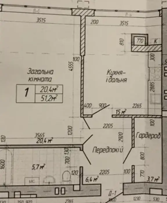 1-комнатная в новостройке ЖК Центральный