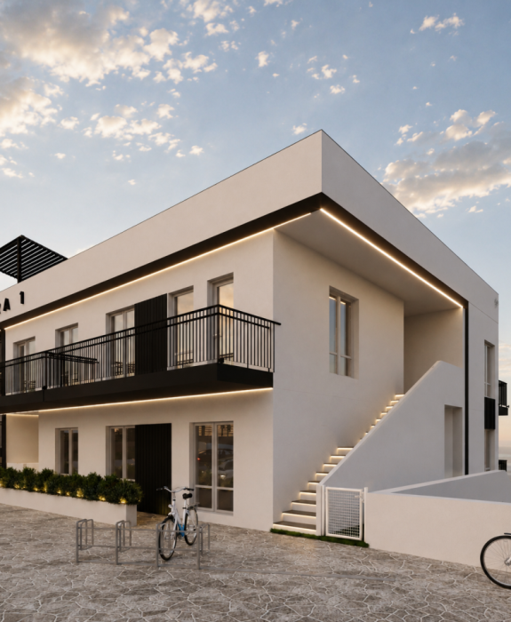 Апартаменты №14 с одной спальней и балконом, 40,38 м²