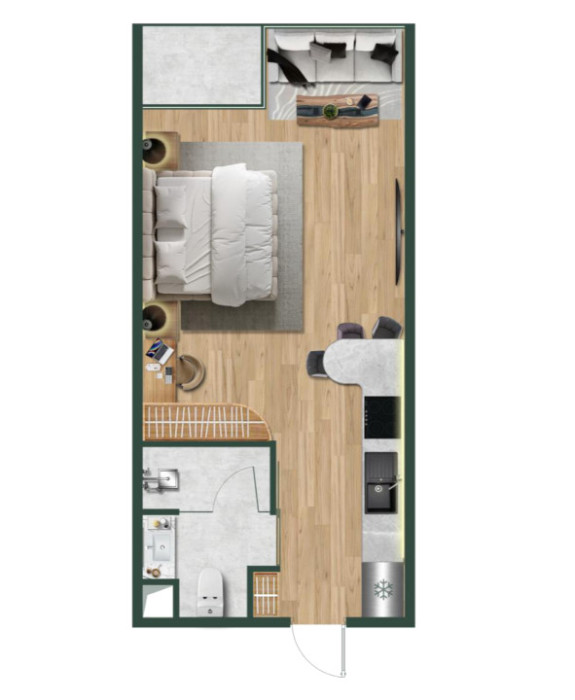 Продаётся стильная студия 35,74 м² Atrium Andaman City на Пхукете Таиланд