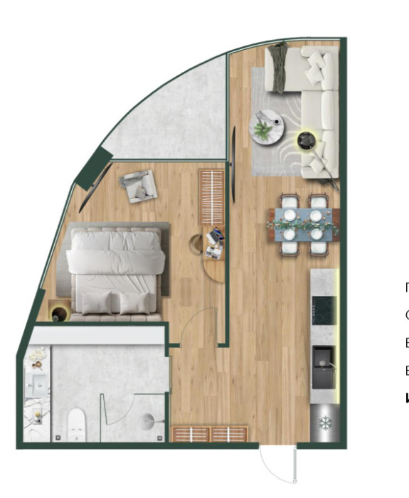 1 комнатная квартира 53 м² Atrium Andaman City на Пхукете Таиланд