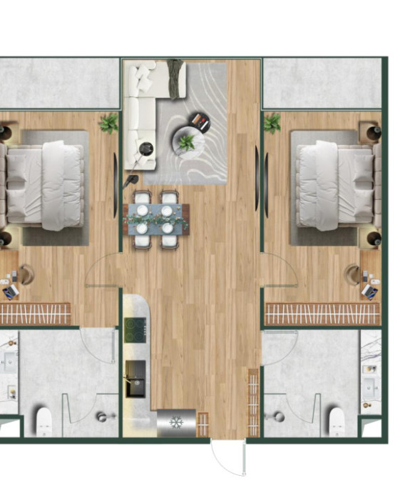 2-комнатная квартира 79,43 м². Atrium Andaman City на Пхукете Таиланд