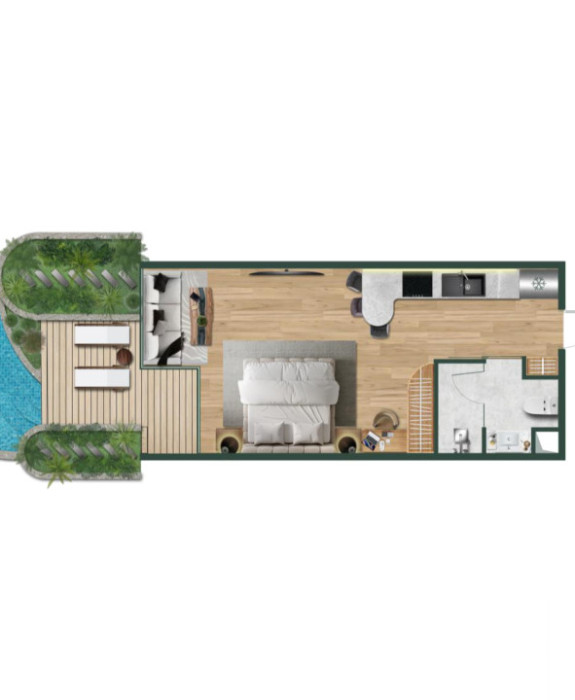 1-комнатная квартира 55,14 м² Atrium Andaman City на Пхукете Таиланд