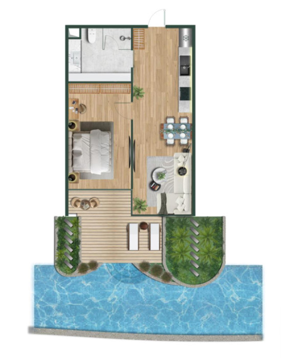 1-комнатная квартира 87 м² Atrium Andaman City на Пхукете Таиланд