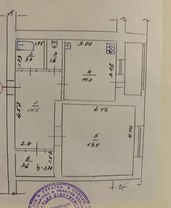 1-кімнатна квартира в центрі