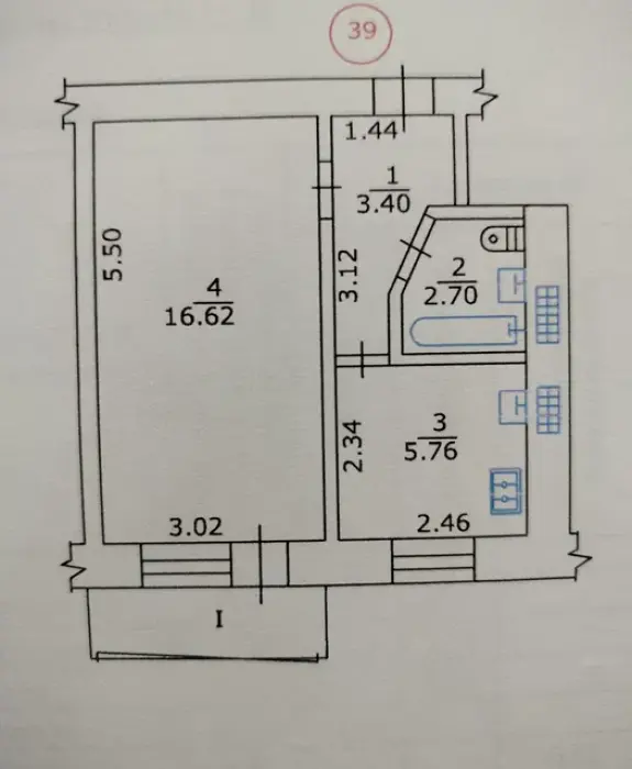 Продам 1 комнатную квартиру в центре города Кременчуг