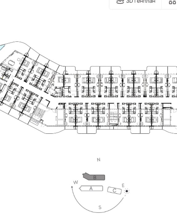3-комн. апартаменты 162.9 м² с террасой и прямым видом на море в ЖК Montemar, Гонио