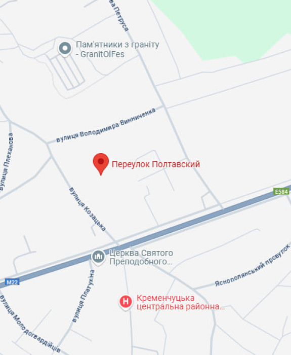 Дома по адресу Кременчуг переулок Полтавский