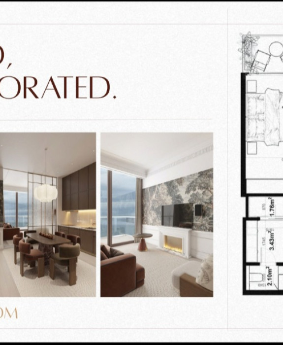 Продажа 1 комн апартаментов 60 м² в новом ЖК Grand Millennium возле моря, Грузия, Кобулети