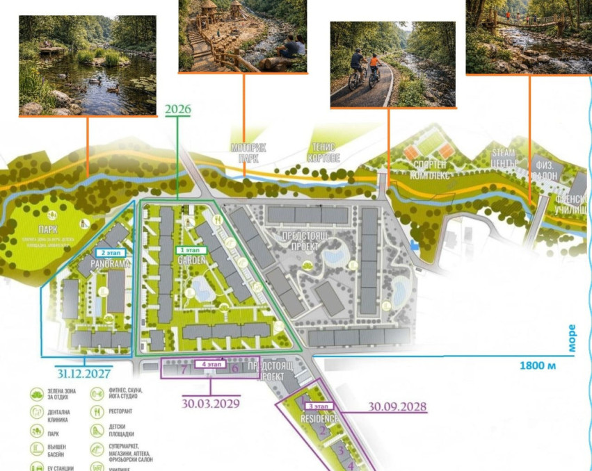 Просторная 1-комнатная квартира 76 м² в новом жилом комплексе Botanic Residence, Варна, Болгария
