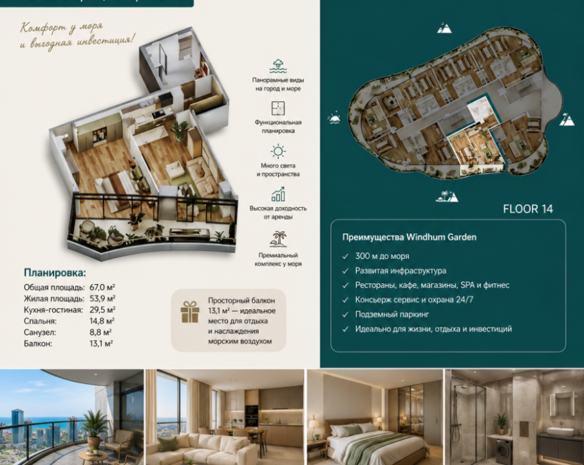 Продажа Апартаментов в Грузии Windham Garden